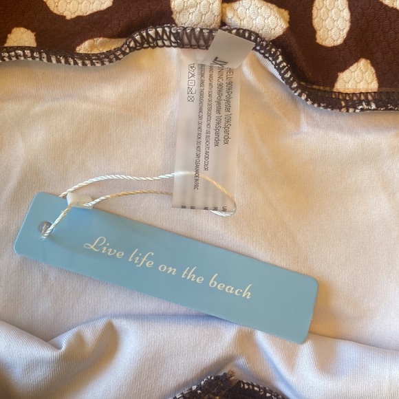 Live life on the beach brown high waist swim bottoms new with tags size XL - Picture 3 of 6